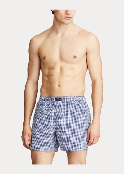 Boxer Polo Ralph Lauren Hombre Azules - Woven Cotton - VTADQ6857